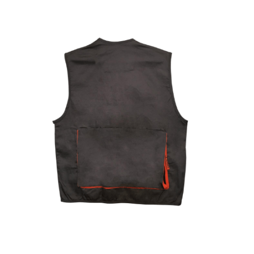 CHALECO GEOLOGO GABARDINA GRIS NARANJO