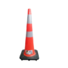 CONO NARANJO 36" CINTA REFLECTANTE 2 BASE PESADA ANTI VIENTO