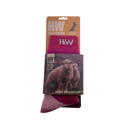 CALCETIN CON COBRE ANTIBACTERIANO 32% LANA BURDEO MUJER