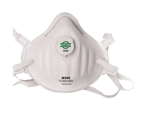 RESPIRADOR MASPROT M350 CON VALVULA SOLDADOR CAJA 10 UN
