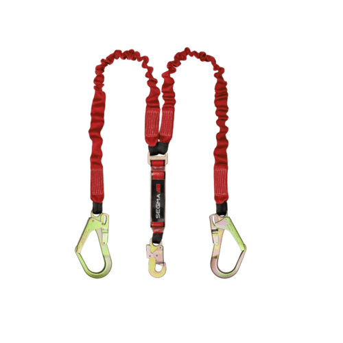 AMORTIGUADOR DE CAIDAS TWIN REX TUBULAR DOBLE MOSQUETON ESCALA