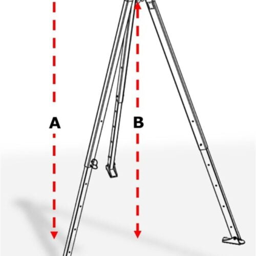 Trípode de Rescate y Trabajo - 2 Poleas y 2 Anclajes - ISC