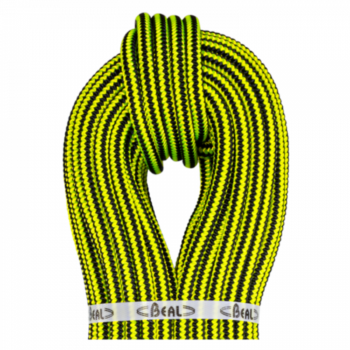 Cuerda Semi Estática de Arborismo GINKGO 12 mm x 50 Mt + 1 Terminación cosida negro/amarillo - BEAL