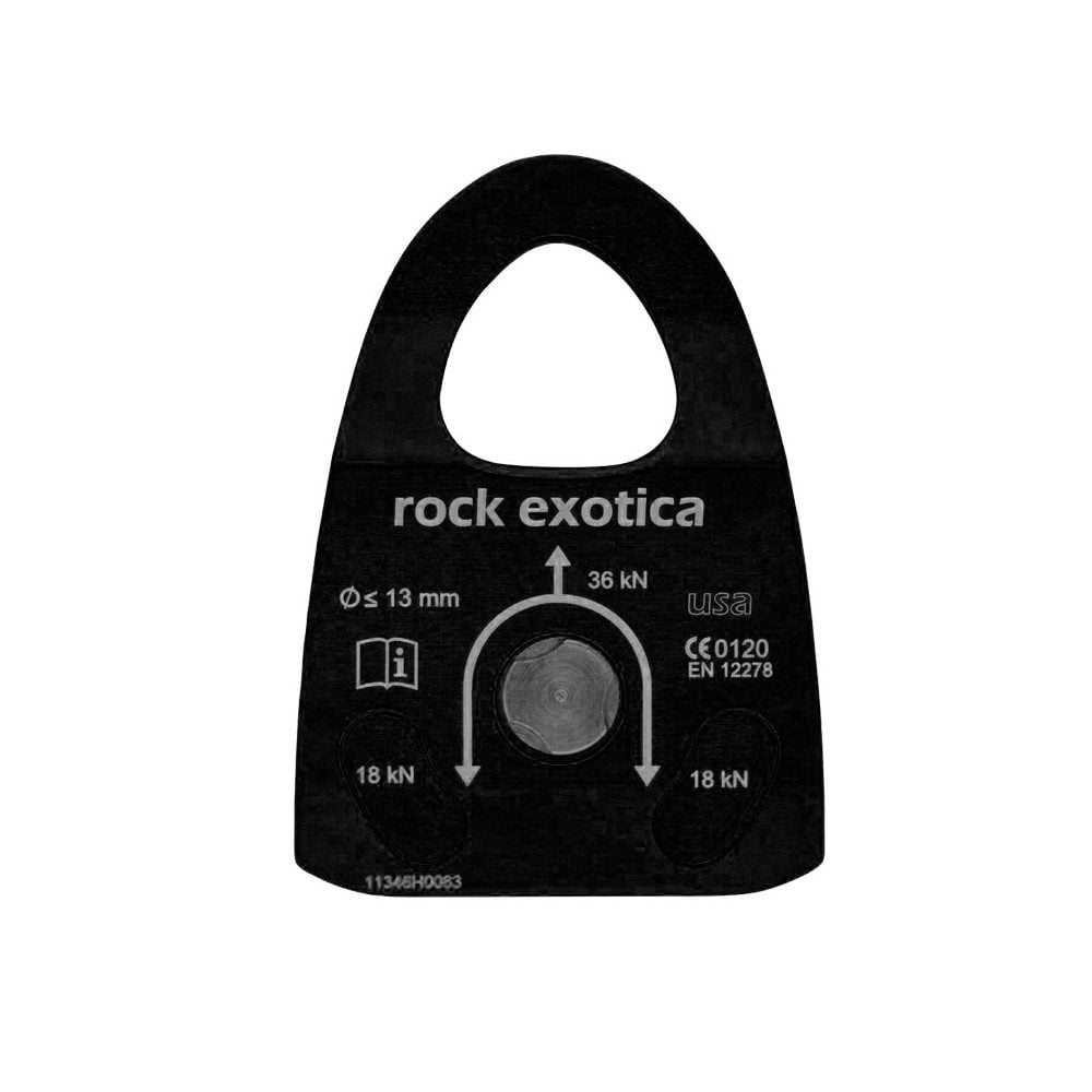 Polea Simple Machined Rescue (P22) Black 36kN - Rock Exotica