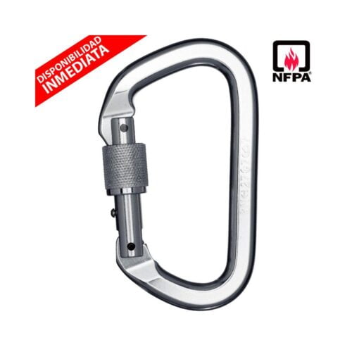 Mosquetón Aluminio Tipo D Rosca 27kN Alum D NFPA - SMC