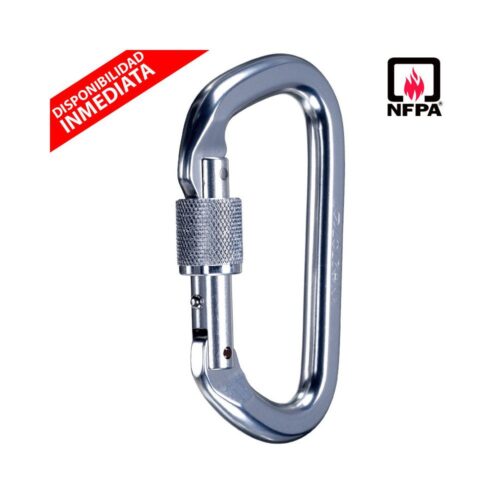 Mosquetón Aluminio Tipo D Rosca 27kN Alum D NFPA - SMC