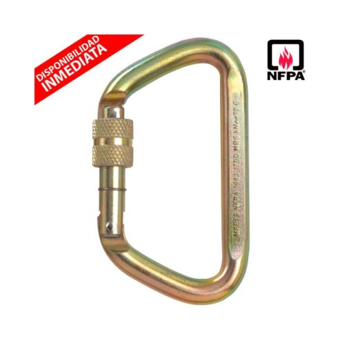 Mosquetón Acero Tipo D Rosca 72kN Steel D NFPA - CMC Rescue