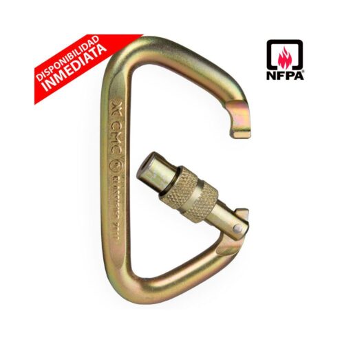 Mosquetón Acero Tipo D Rosca 72kN Steel D NFPA - CMC Rescue