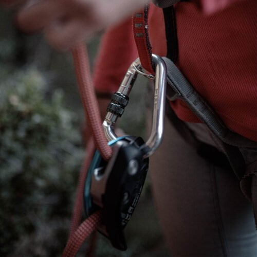 Mosquetón Aluminio HMS Rosca 25kN Anti-Giro Lotus - Fixe