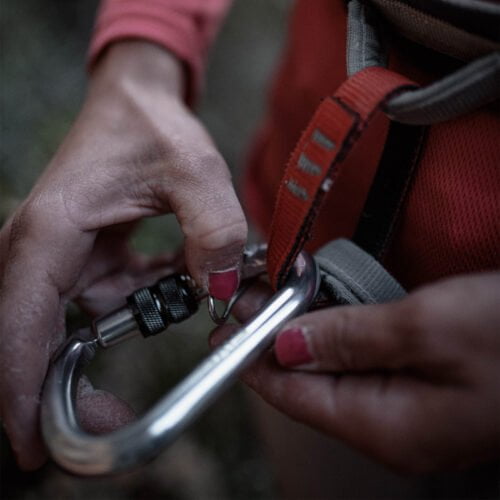 Mosquetón Aluminio HMS Rosca 25kN Anti-Giro Lotus - Fixe