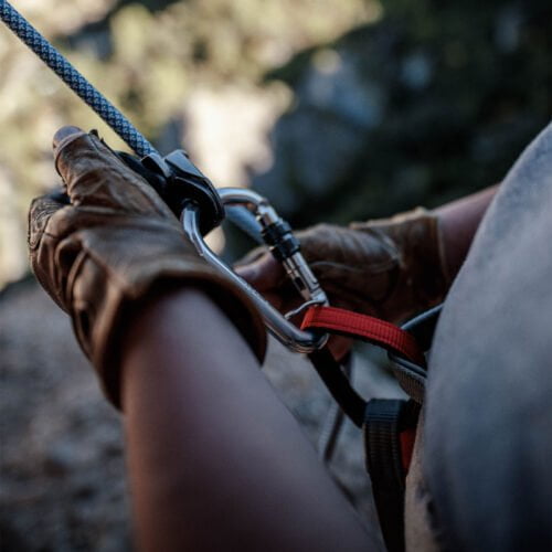 Mosquetón Aluminio HMS Rosca 25kN Anti-Giro Lotus - Fixe