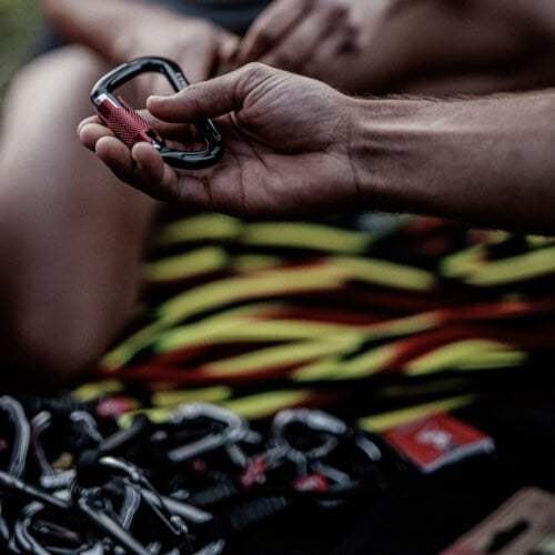 Mosquetón Aluminio HMS 2 Tiempos 25kN Lotus - Fixe