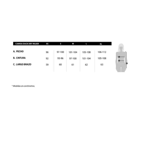 BLUSA HW DUCK DRY MUJER MANGA LARGA CELESTE