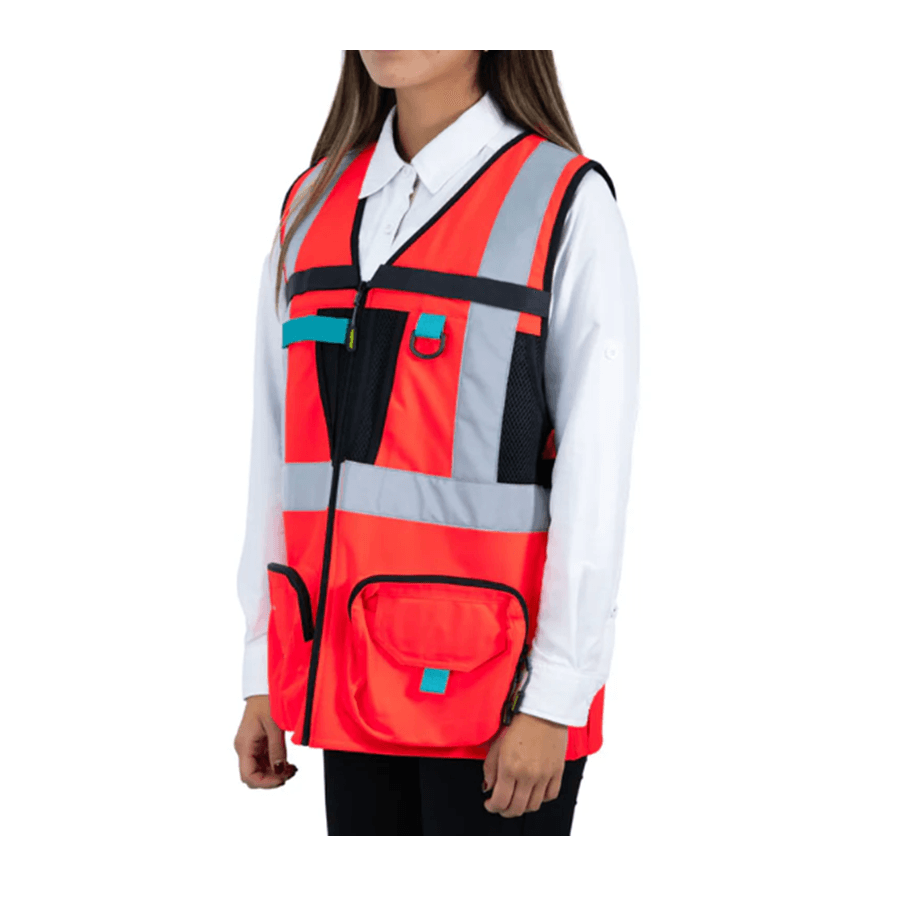 CHALECO GEOLOGO ALASKA XPERT MUJER ROJO - Imagen 3