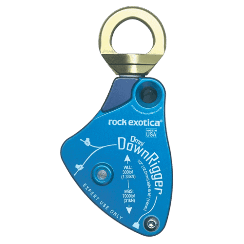 Asegurador para cargas de arborismo DOWNRIGGER friccion variable 14mm 31kN - ROCK EXOTICA