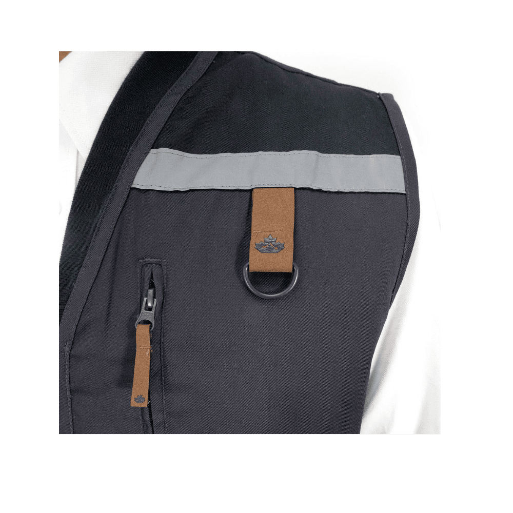CHALECO GEOLOGO QUEBEC GABARDINA GRIS - Imagen 3