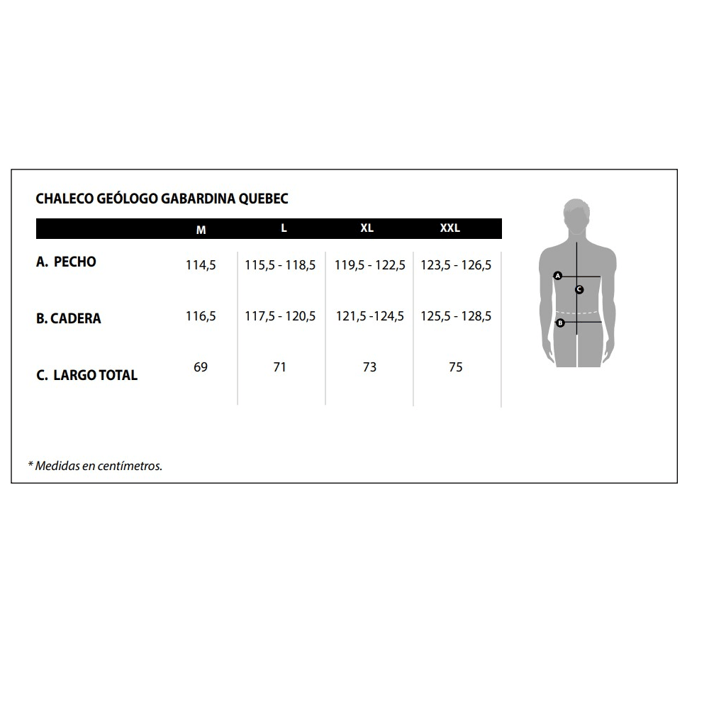 CHALECO GEOLOGO QUEBEC GABARDINA GRIS - Imagen 6