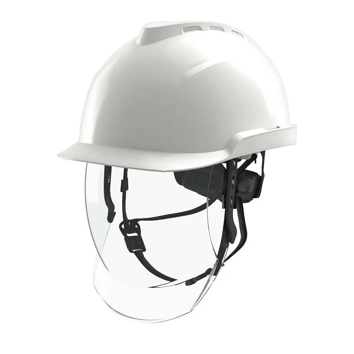 CASCO MSA V-GARD GORRA 950 NO VENTILADO CON VISOR Y FAS TRAC