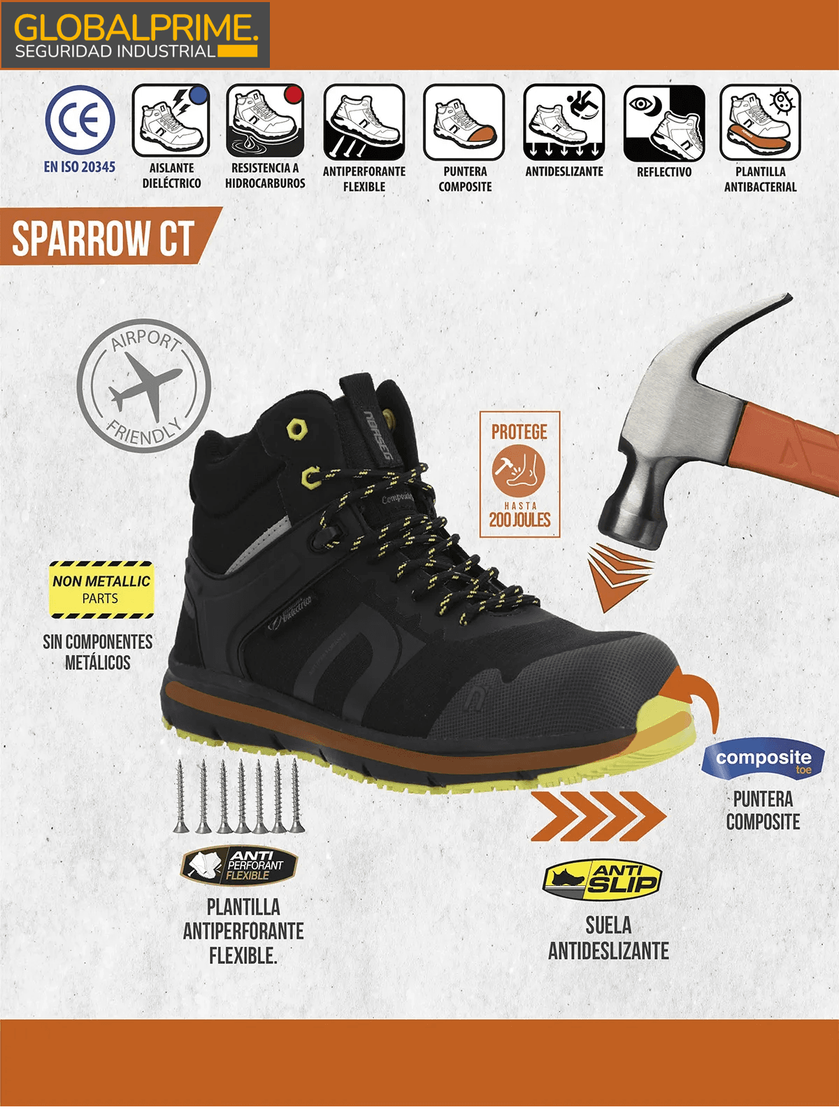 BOTIN DE SEGURIDAD NORSEG SPARROW CT - Imagen 7