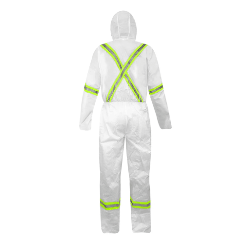 BUZO DE PROTECCION STEELPRO 7715 BLANCO CINTA DIA/NOCHE REGISTRO ISP - Imagen 3