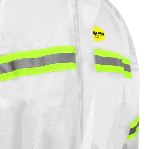 BUZO DE PROTECCION STEELPRO 7715 BLANCO CINTA DIA/NOCHE REGISTRO ISP - Imagen 5