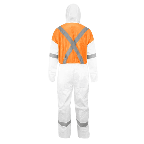 BUZO DE PROTECCION STEELPRO 7722 BICOLOR CINTA REFLECTANTE - Imagen 3